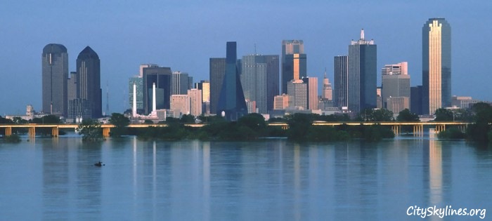 Dallas Skyline Water View