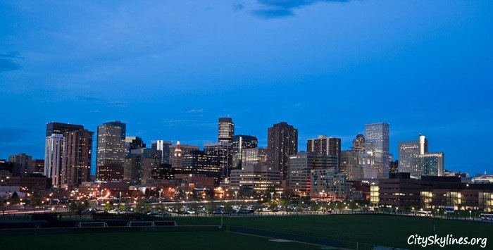 Denver Night Skyline