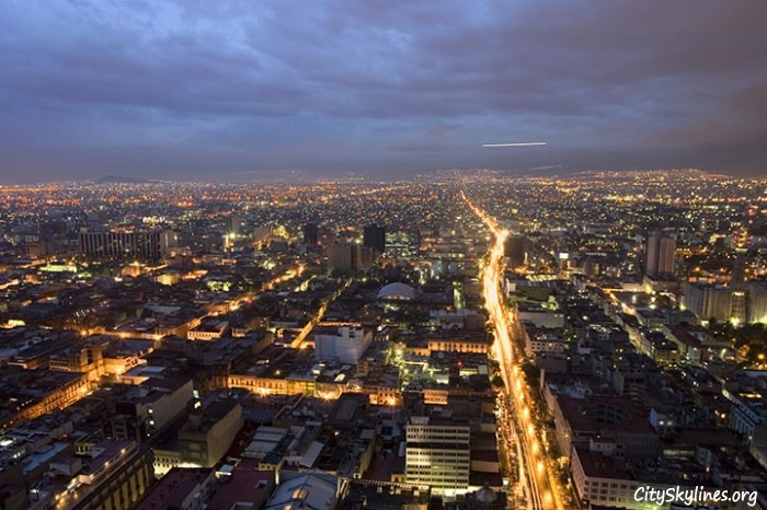Mexico City Skyline Lights