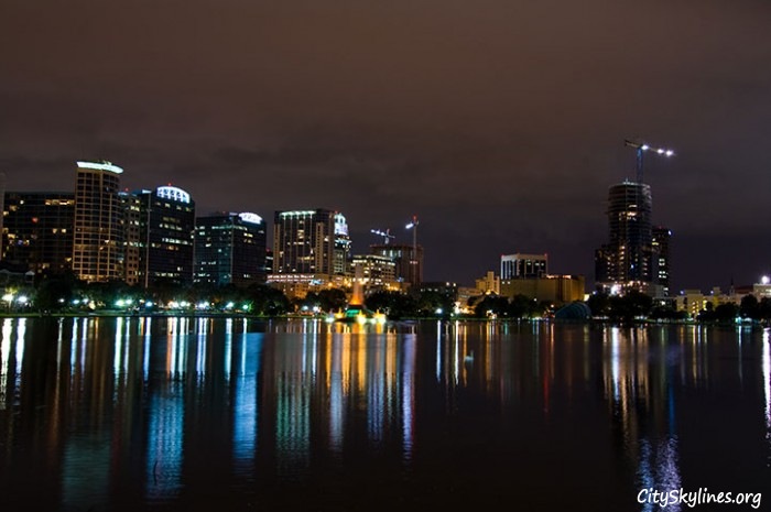 Orlando City Skyline at Night