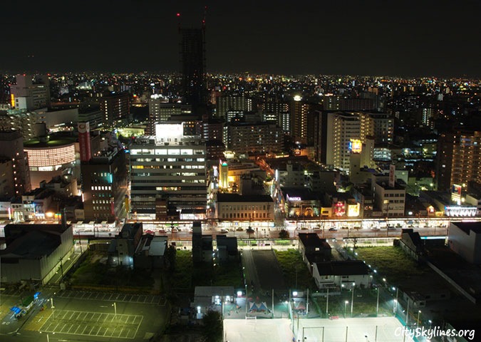 Osaka Night City Skyline