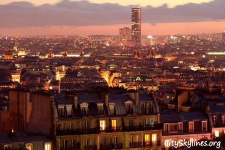 City of Paris, France, Night Skyline