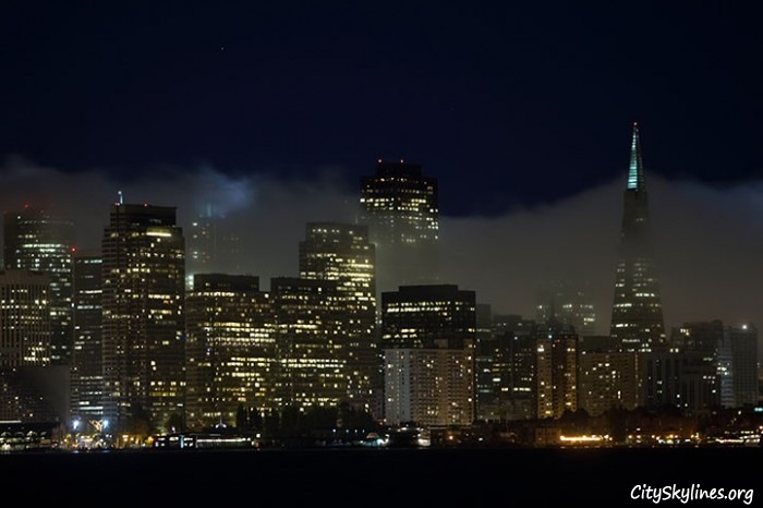 San Francisco Night City Skyline