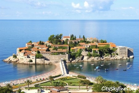 Sveti Stefan Island Skyline, Montenegro