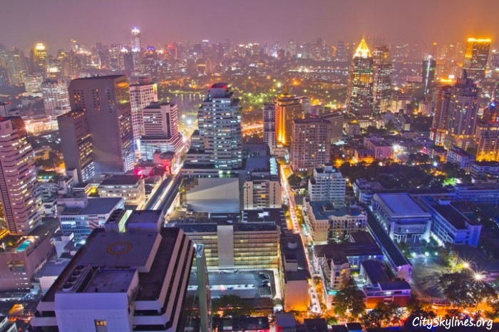 Bangkok City Skyline at Night