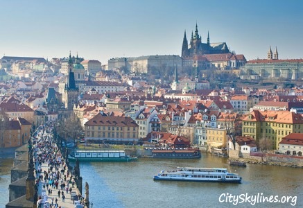 Prague City Skyline, Czech Republic - Charles Bridge