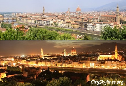 Florence City Skyline - Day & Night