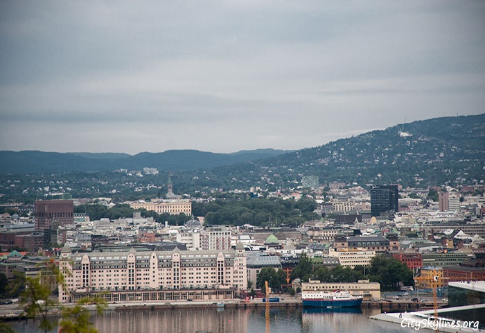 Oslo City Skyline - Mountain Backdrop