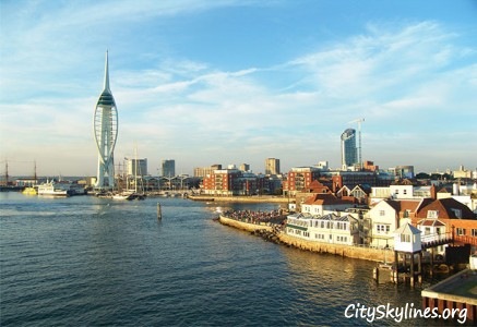 Portsmouth City Skyline, England - Harbor View