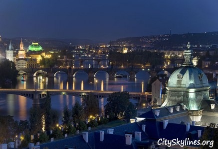 City of Prague at Night, Czech Republic