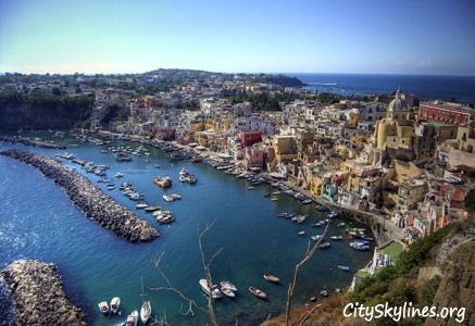 Procida Skyline in the Flegrean Islands, Italy