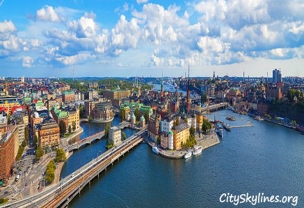 Stockholm City Skyline, Sweden - Water Overview