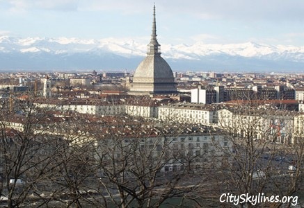 Turin City Skyline, Italy - Mountain View