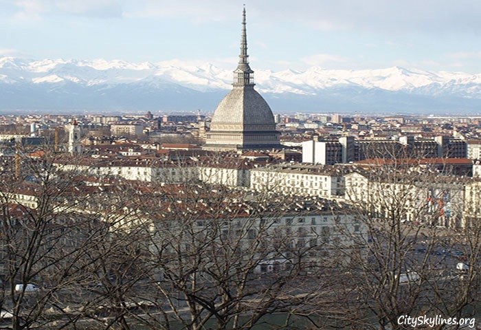 Turin City Skyline, Italy - Mountain View