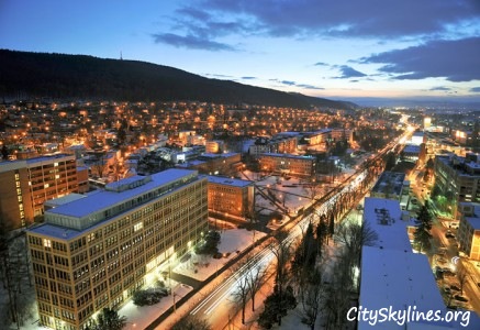 Zlín City Skyline - At Night