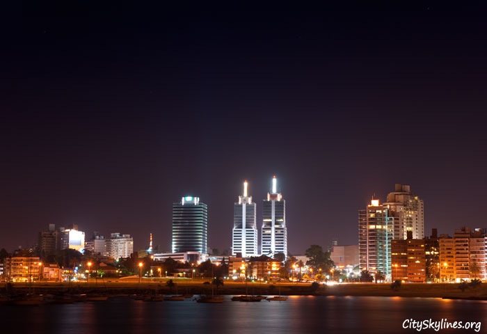 Montevideo Night Skyline
