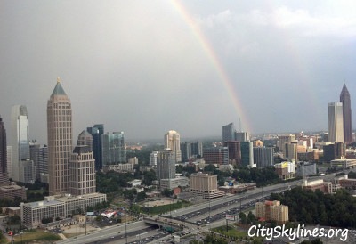 Rainbow shot of North Midtown Atlanta