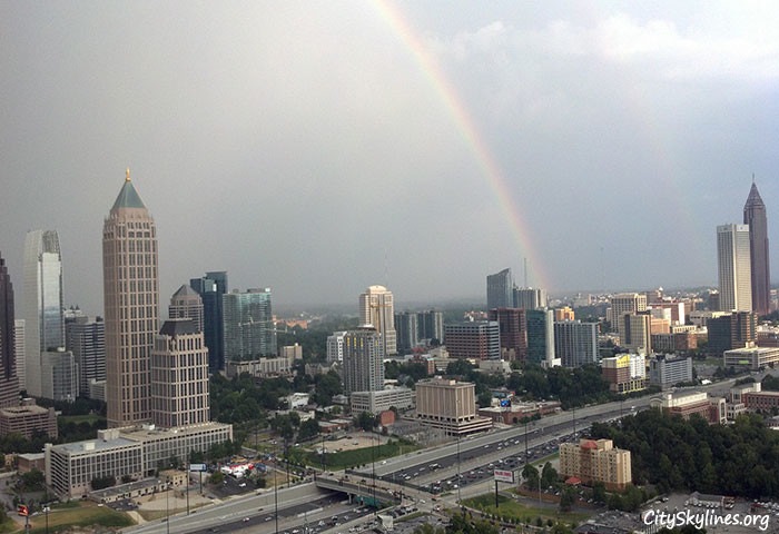 Rainbow shot of North Midtown Atlanta